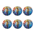 Colorful Seahorse Print Coaster Set