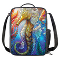 Colorful Seahorse Print Crossbody Lunch Bag