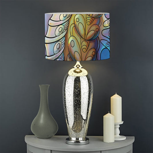 Colorful Seahorse Print Drum Lamp Shade