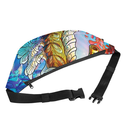 Colorful Seahorse Print Fanny Pack
