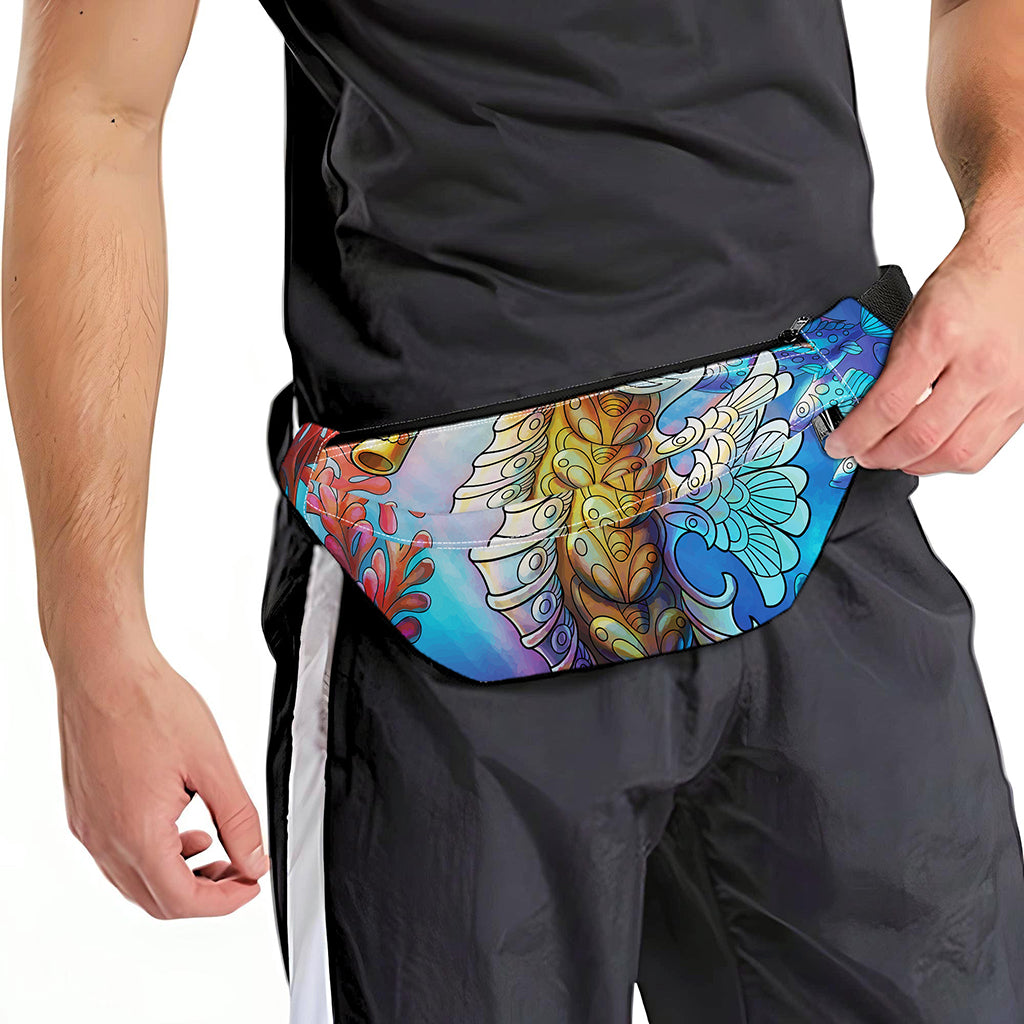 Colorful Seahorse Print Fanny Pack
