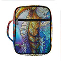 Colorful Seahorse Print Front Pocket Bible Bag