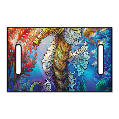 Colorful Seahorse Print Golf Cart Seat Cover