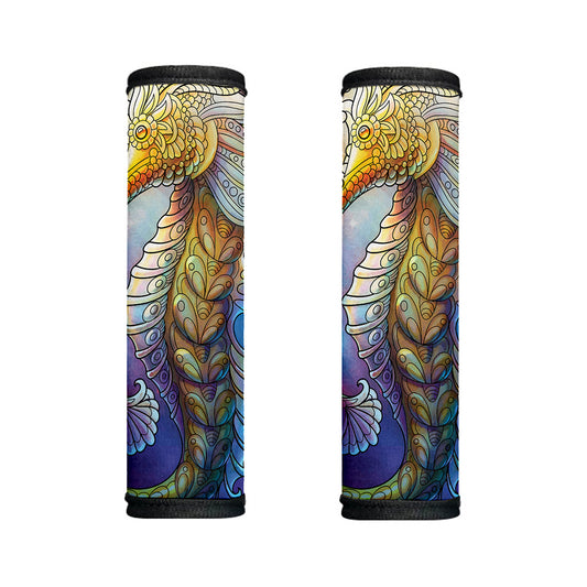 Colorful Seahorse Print Handle Covers