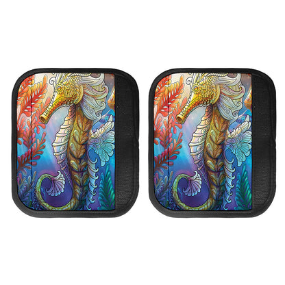 Colorful Seahorse Print Handle Covers