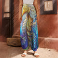Colorful Seahorse Print Harem Pants