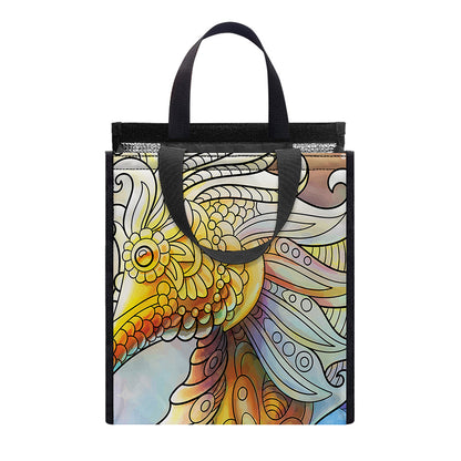 Colorful Seahorse Print Insulated Lunch Tote