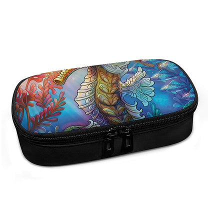 Colorful Seahorse Print Insulin Cooler Travel Case