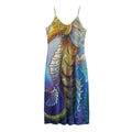 Colorful Seahorse Print Jersey Midi Cami Dress