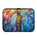 Colorful Seahorse Print Laptop Sleeve
