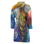 Colorful Seahorse Print Men's Bathrobe