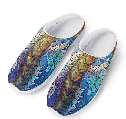 Colorful Seahorse Print Mesh Casual Shoes