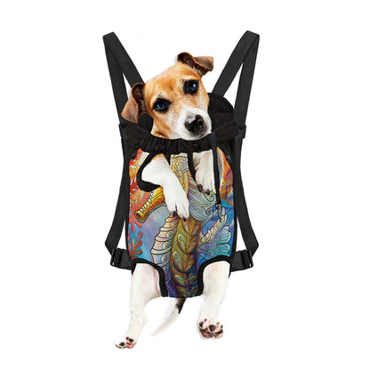 Colorful Seahorse Print Pet Carrier Backpack