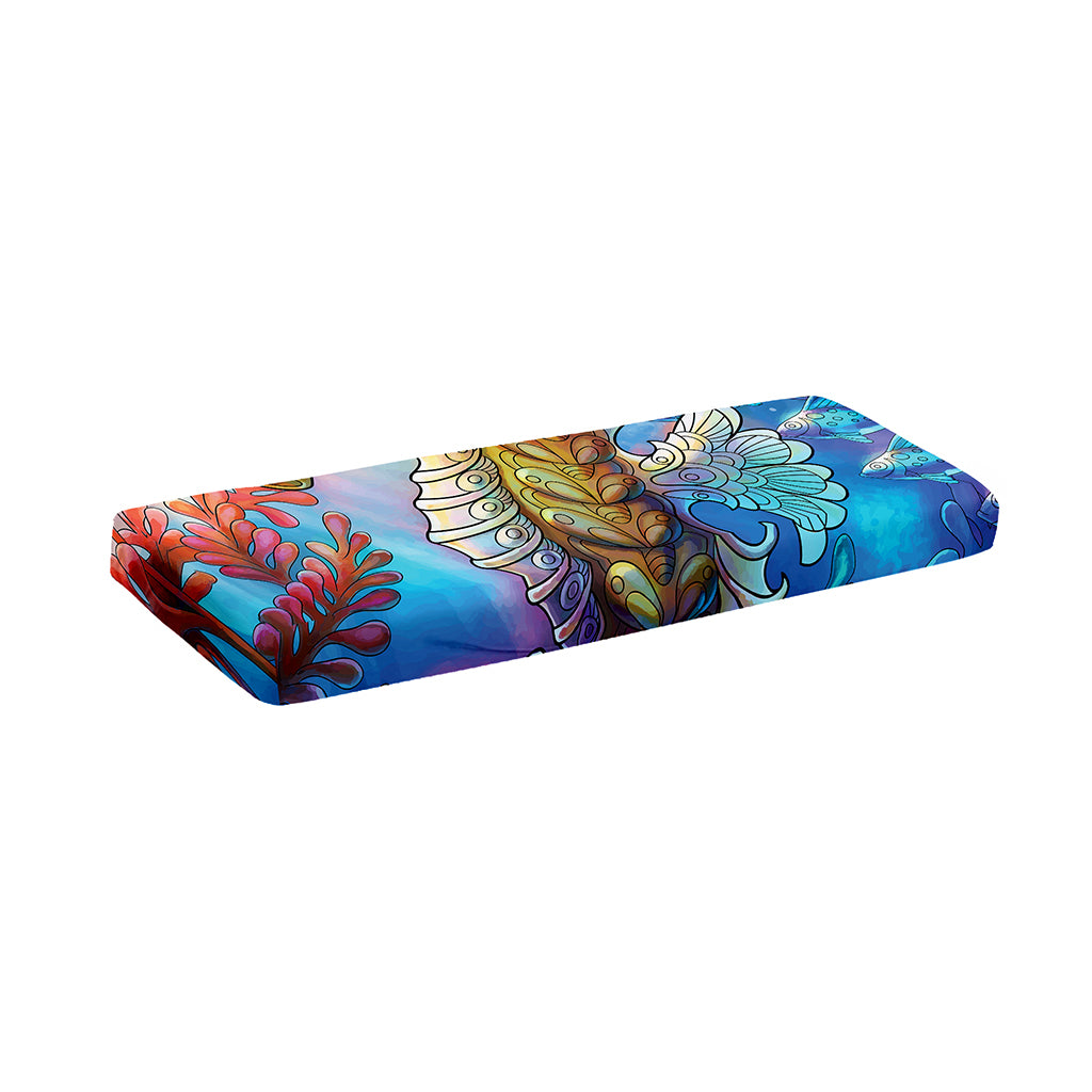 Colorful Seahorse Print Piano Keyboard Cover