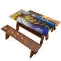 Colorful Seahorse Print Picnic Table Cover