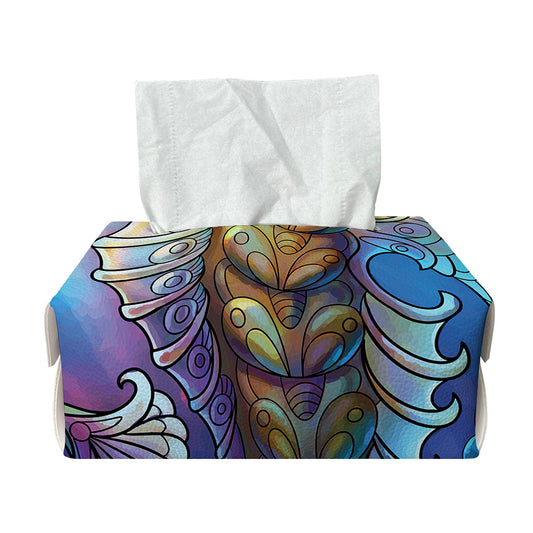 Colorful Seahorse Print Rectangle Tissue Box Cover