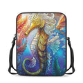 Colorful Seahorse Print Rectangular Crossbody Bag