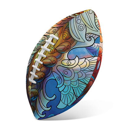 Colorful Seahorse Print Rugby Ball