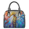 Colorful Seahorse Print Shoulder Handbag