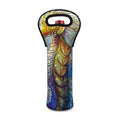 Colorful Seahorse Print Single Neoprene Wine Tote