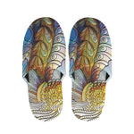Colorful Seahorse Print Slippers