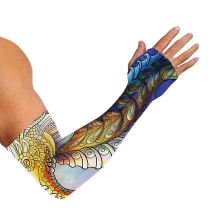 Colorful Seahorse Print Sun Protection Arm Sleeves