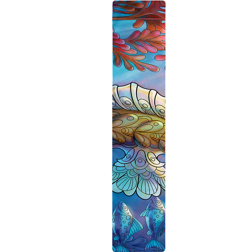 Colorful Seahorse Print Table Runner