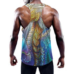 Colorful Seahorse Print Training Tank Top
