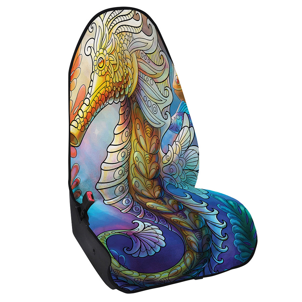 Colorful Seahorse Print Waterproof Car Seat Cover