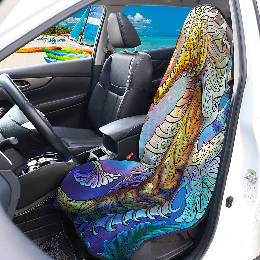 Colorful Seahorse Print Waterproof Car Seat Cover