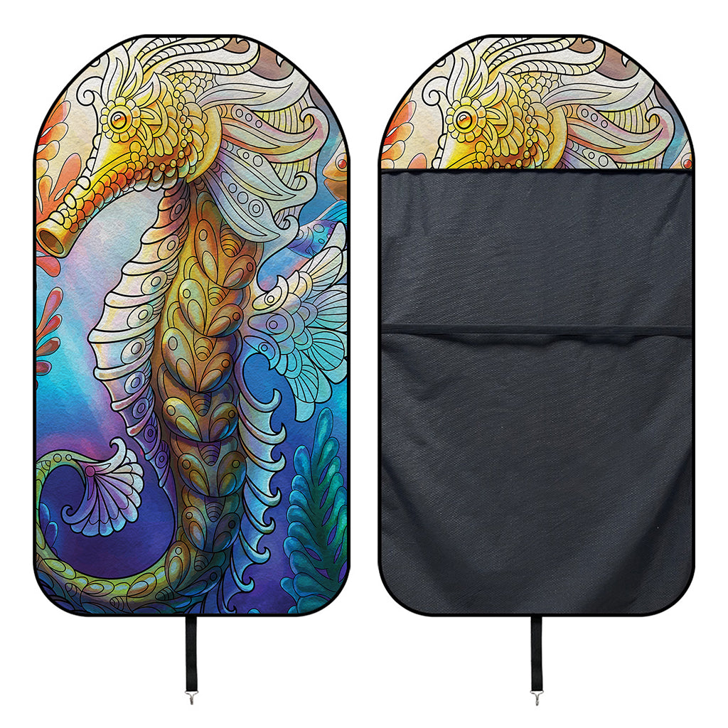 Colorful Seahorse Print Waterproof Car Seat Cover