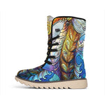 Colorful Seahorse Print Winter Boots