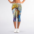 Colorful Seahorse Print Women's Capri Leggings