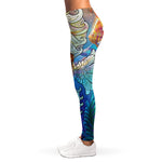 Colorful Seahorse Print Women's Leggings