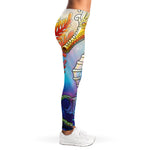 Colorful Seahorse Print Women's Leggings