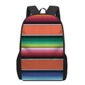 Colorful Serape Blanket Pattern Print 17 Inch Backpack