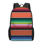 Colorful Serape Blanket Pattern Print 17 Inch Backpack