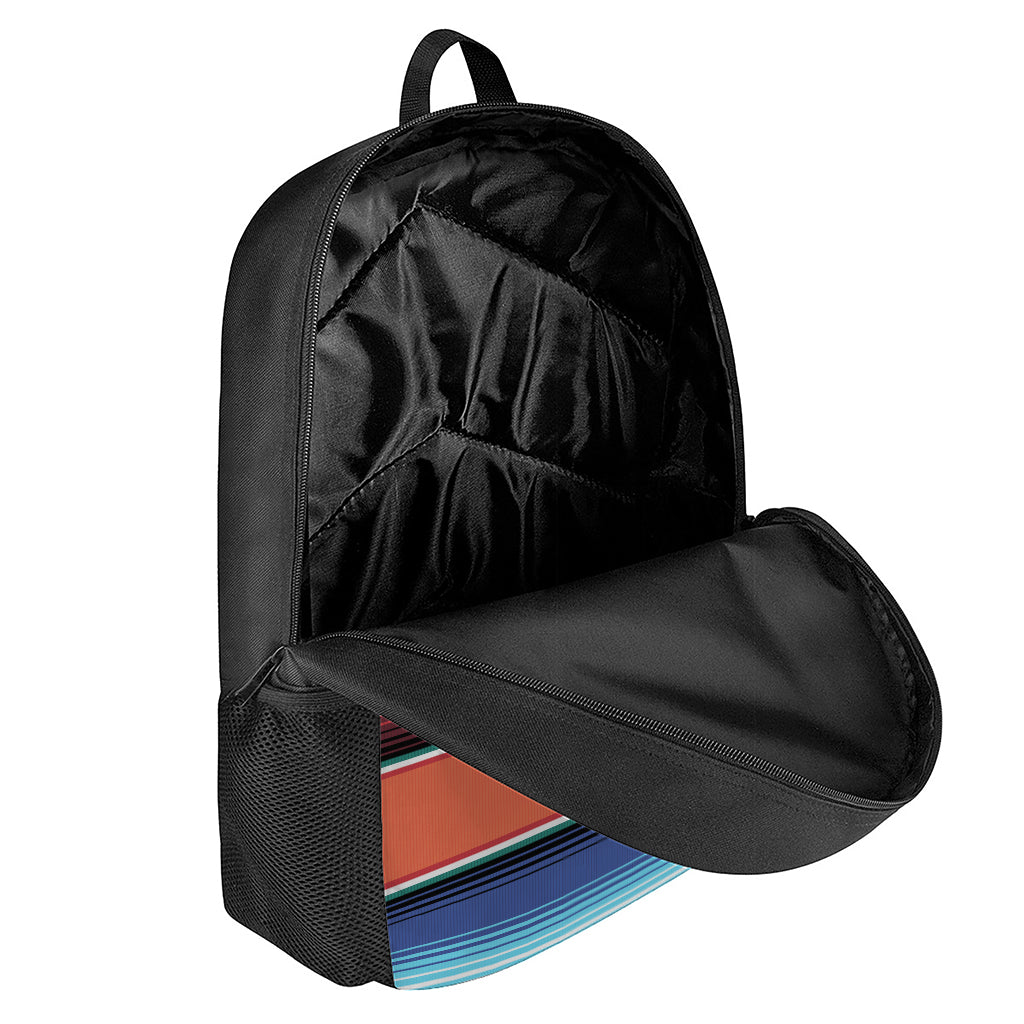 Colorful Serape Blanket Pattern Print 17 Inch Backpack