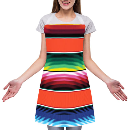 Colorful Serape Blanket Pattern Print Adjustable Apron