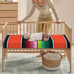 Colorful Serape Blanket Pattern Print Baby Crib Sheet