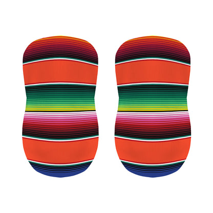 Colorful Serape Blanket Pattern Print Bar Stool Covers