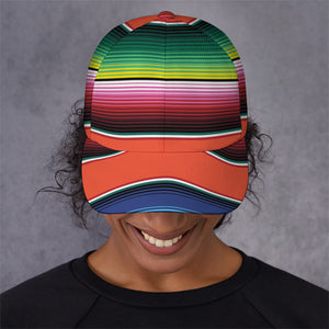 Colorful Serape Blanket Pattern Print Baseball Cap