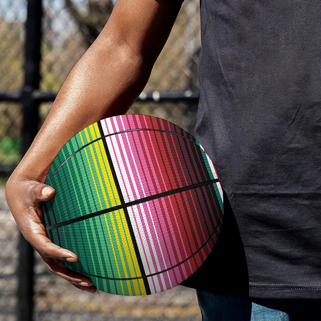 Colorful Serape Blanket Pattern Print Basketball