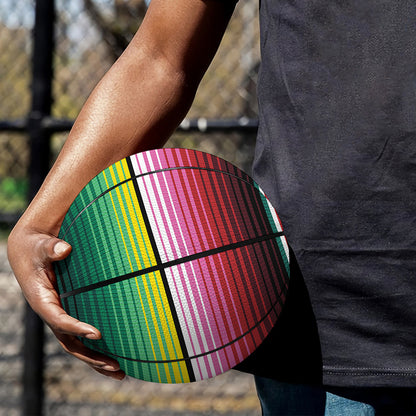 Colorful Serape Blanket Pattern Print Basketball