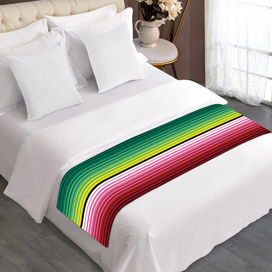 Colorful Serape Blanket Pattern Print Bed Runner