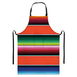 Colorful Serape Blanket Pattern Print Bib Apron With Pocket