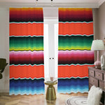 Colorful Serape Blanket Pattern Print Blackout Pencil Pleat Curtains
