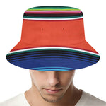 Colorful Serape Blanket Pattern Print Bucket Hat