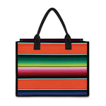Colorful Serape Blanket Pattern Print Canvas Tote Bag