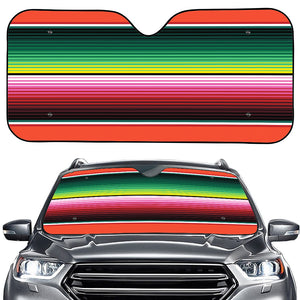 Colorful Serape Blanket Pattern Print Car Windshield Sun Shade